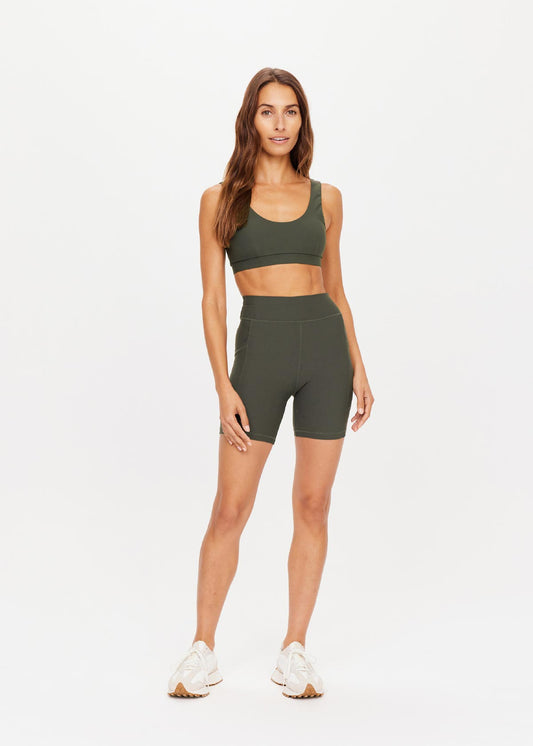 Peached Pocket Spin Short - Khaki