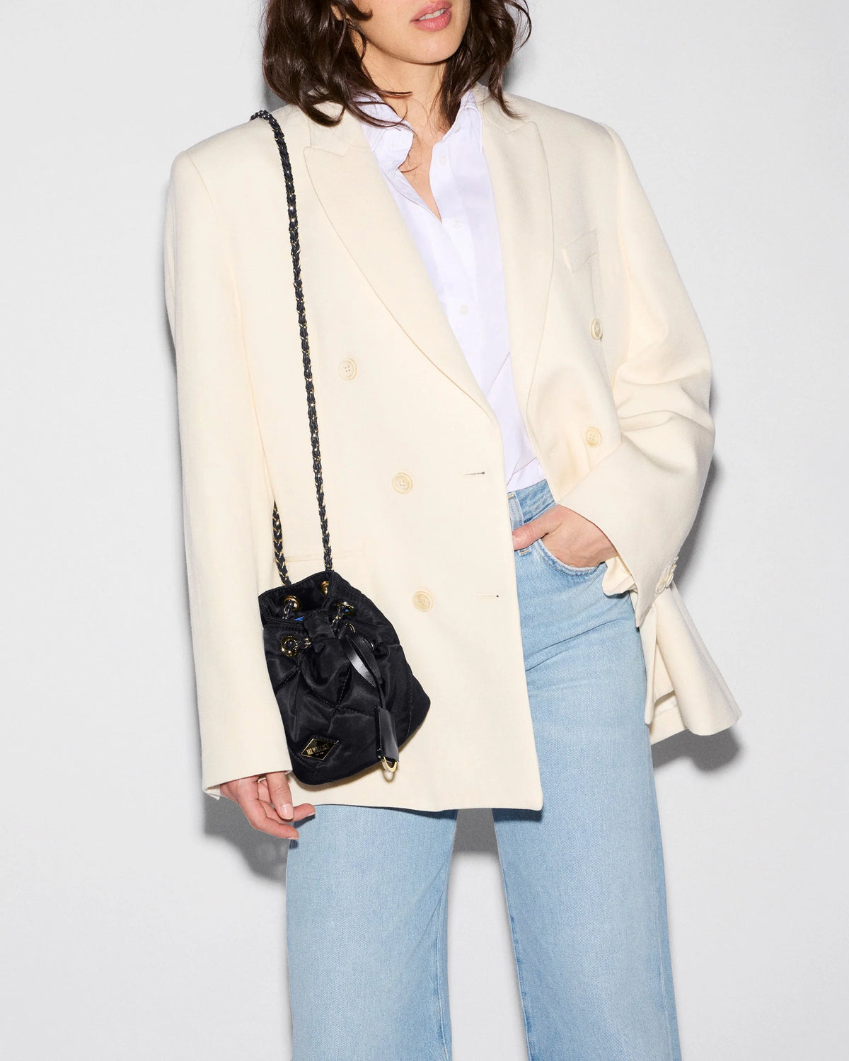 Mini Frankie Bucket Bag - Black