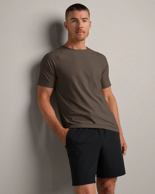 Reign Short Slv Tee - Cafe Noir