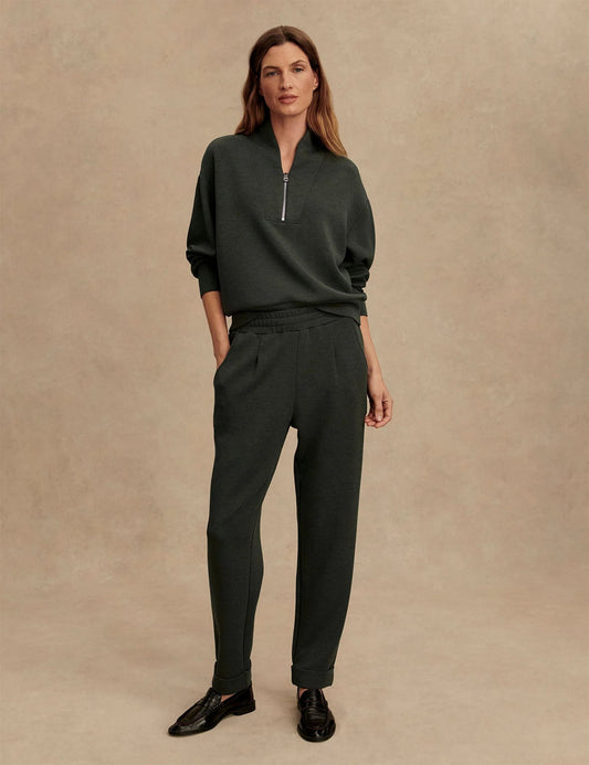 Davidson Half Zip/Rolled Cuff Pant - Olive Marble