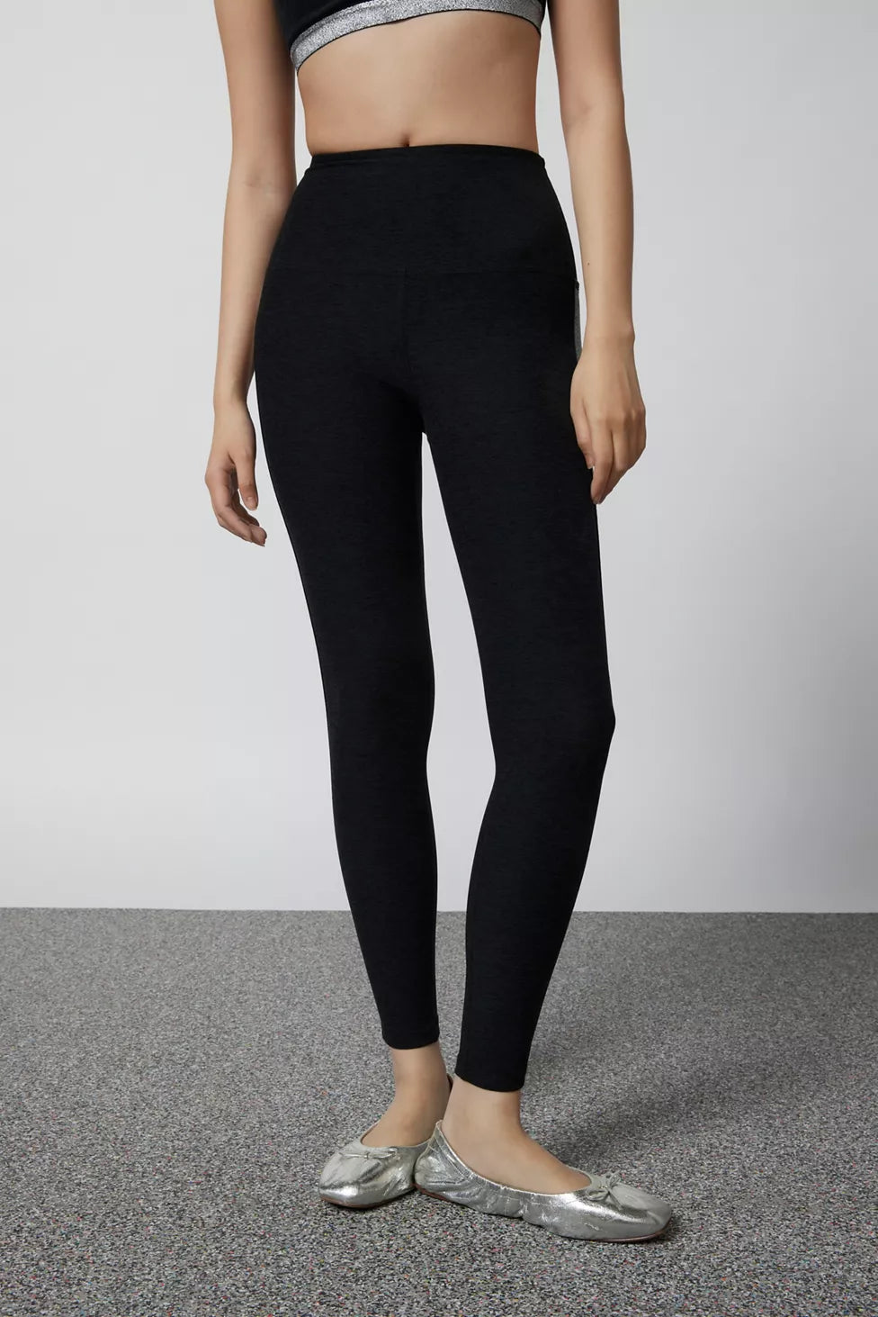 Shine On HW Midi Legging - Darkest Night