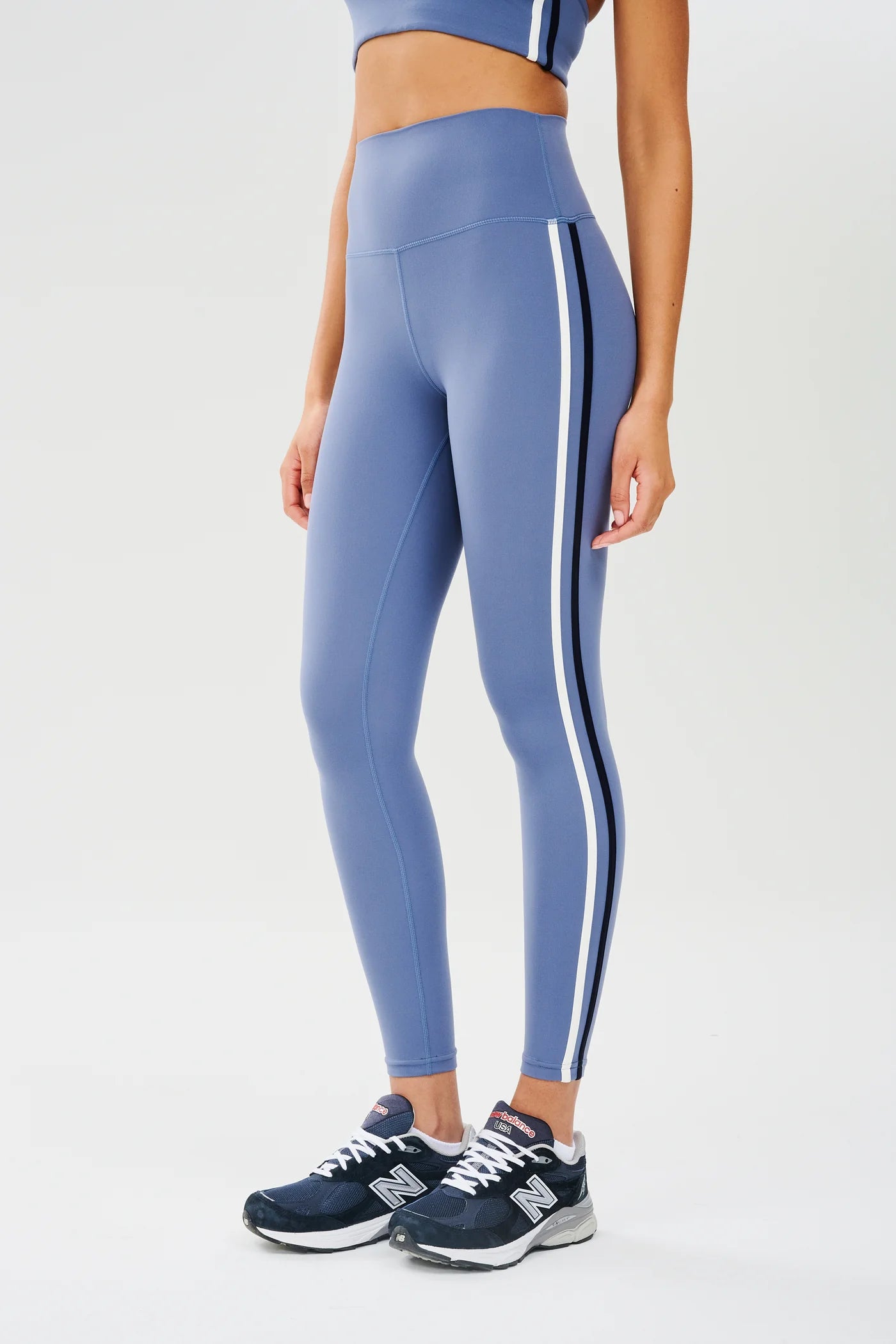 Ella 7/8 HW Airweight Legging - Steel Blue