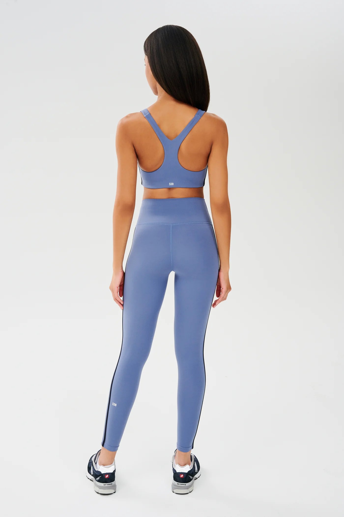 Ella 7/8 HW Airweight Legging - Steel Blue