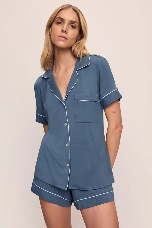 Gisele Relaxed Short PJ set- Coastal Blue