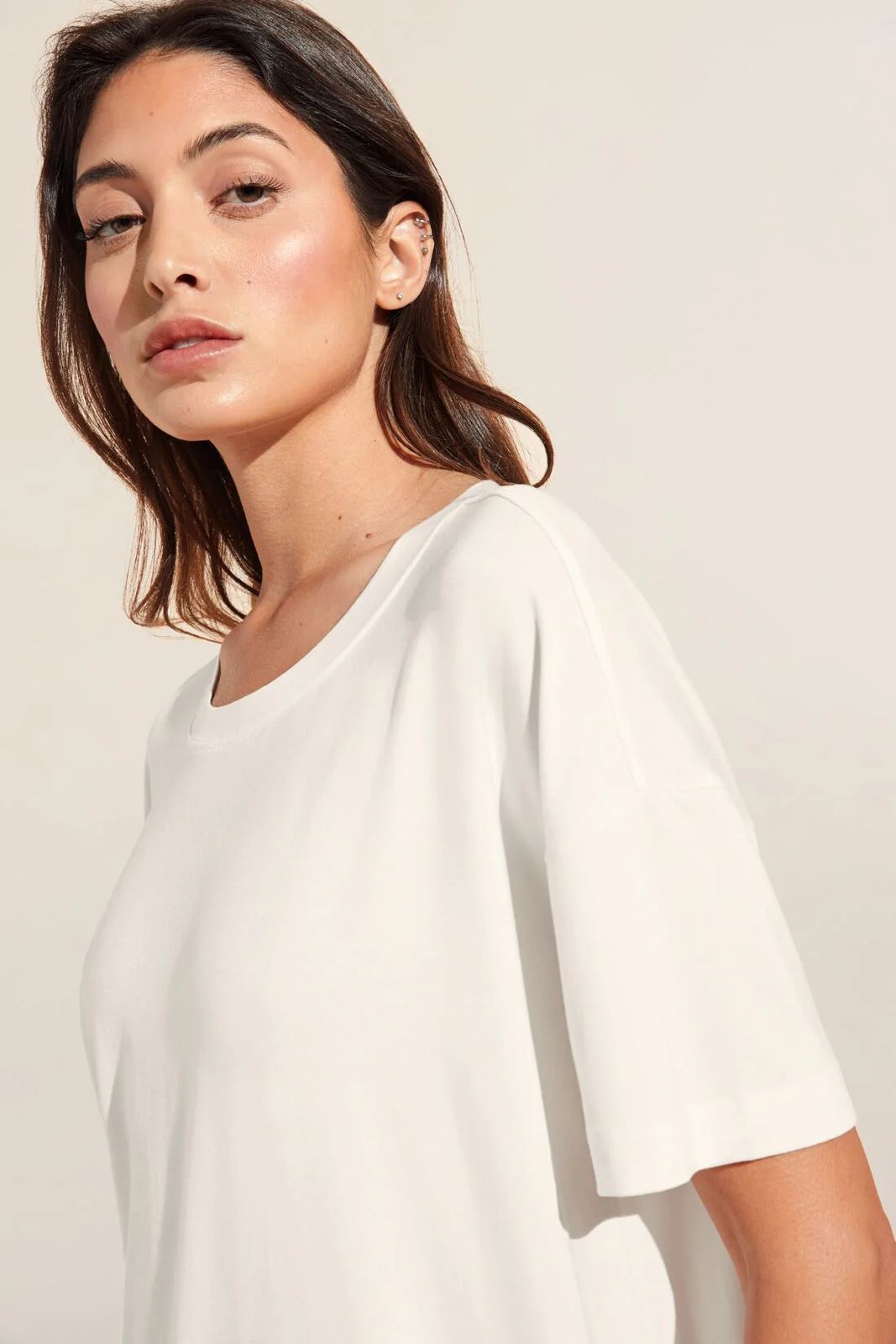Gisele Everyday Tee/Short- Ivory
