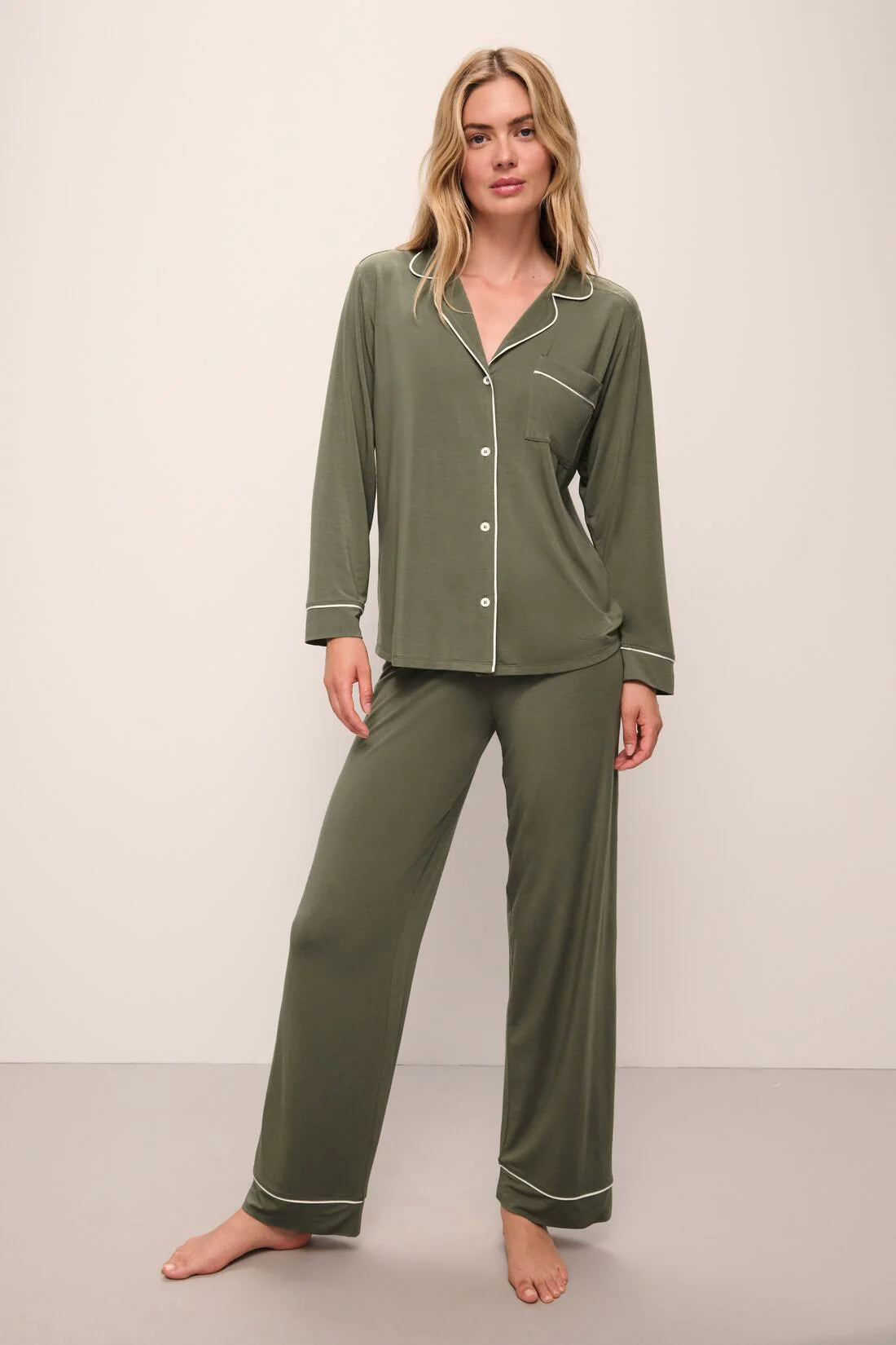 Gisele Long PJ Set - Moss