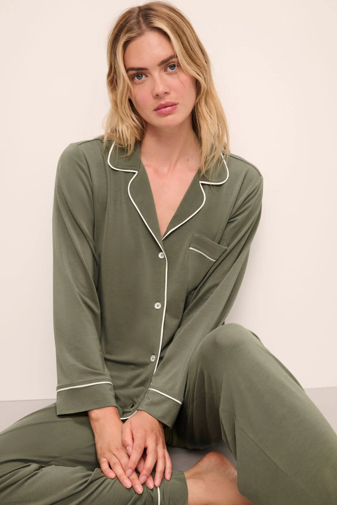 Gisele Long PJ Set - Moss