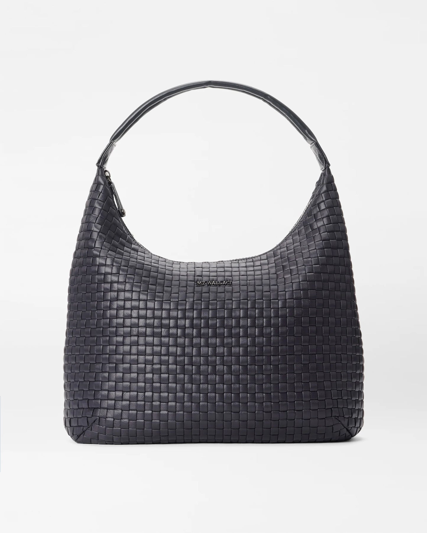 Woven Shoulder Bag L - Black