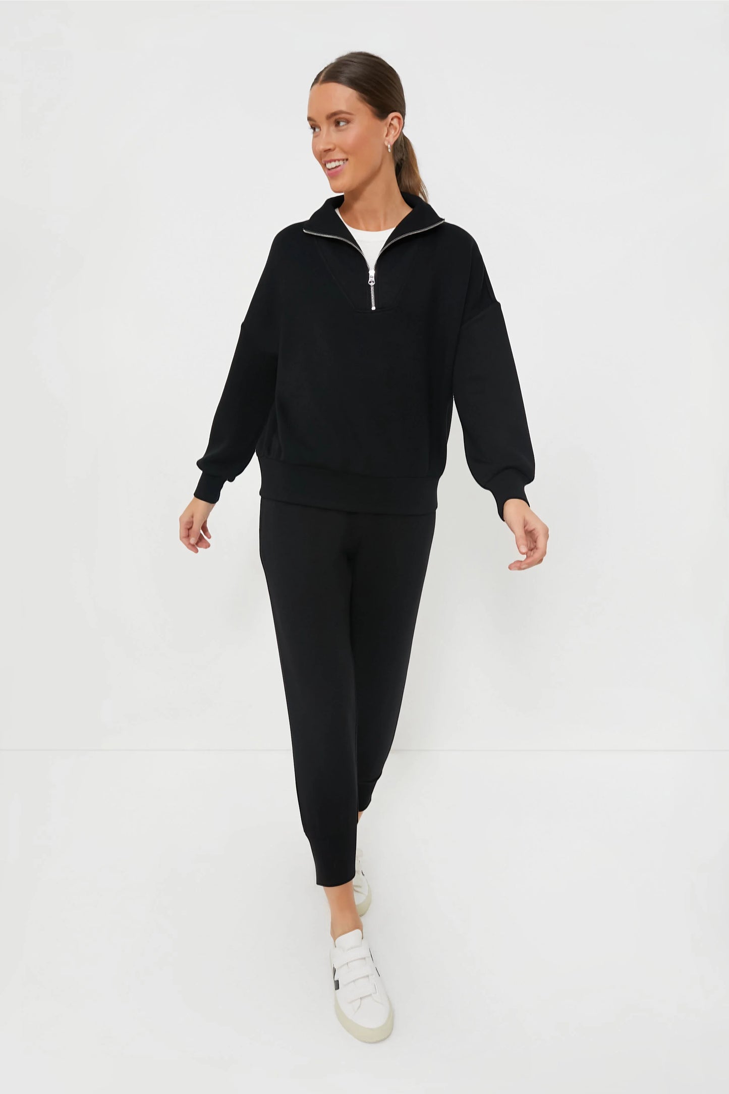 Hawley Half Zip/ Slim Cuff Pant- Black