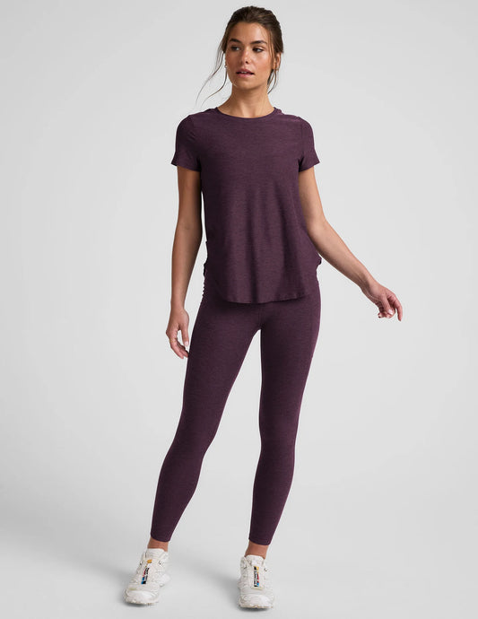 Out of Pocket Legging - Eggplant Purple