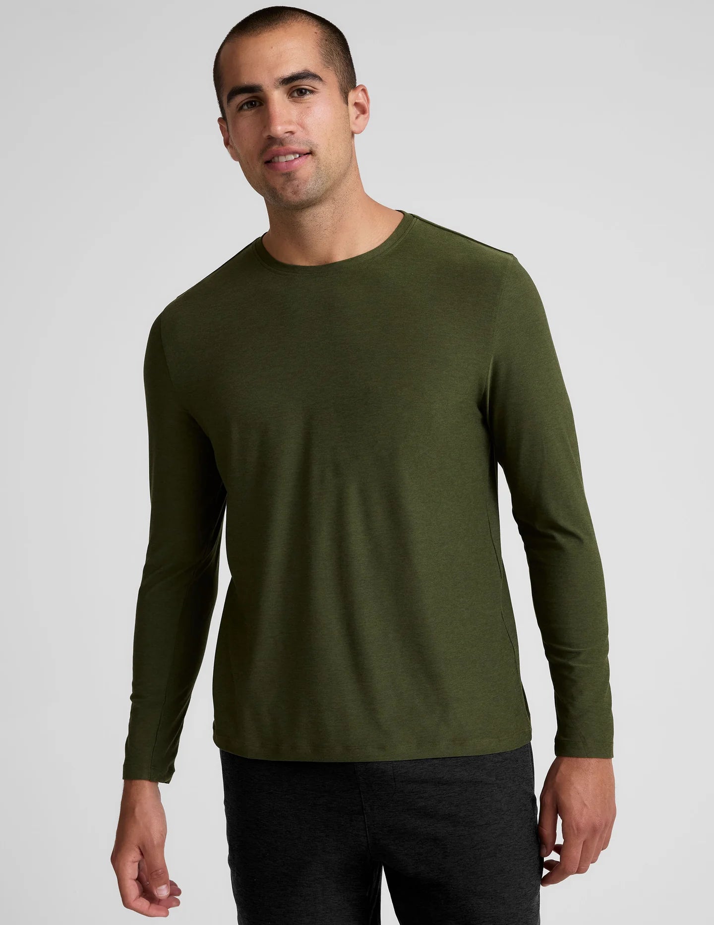 Always Beyond LS Crew - Army Green Heather