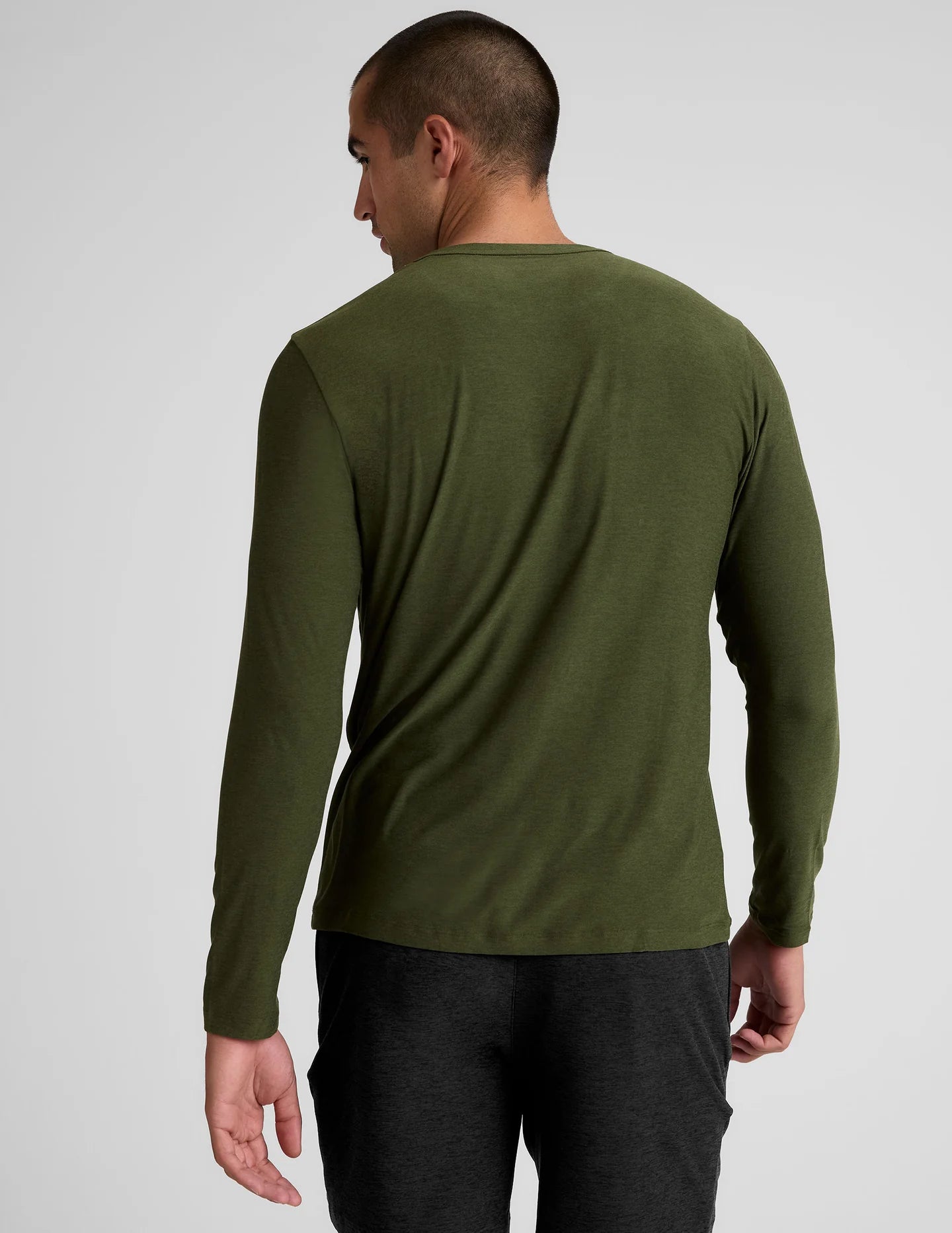 Always Beyond LS Crew - Army Green Heather