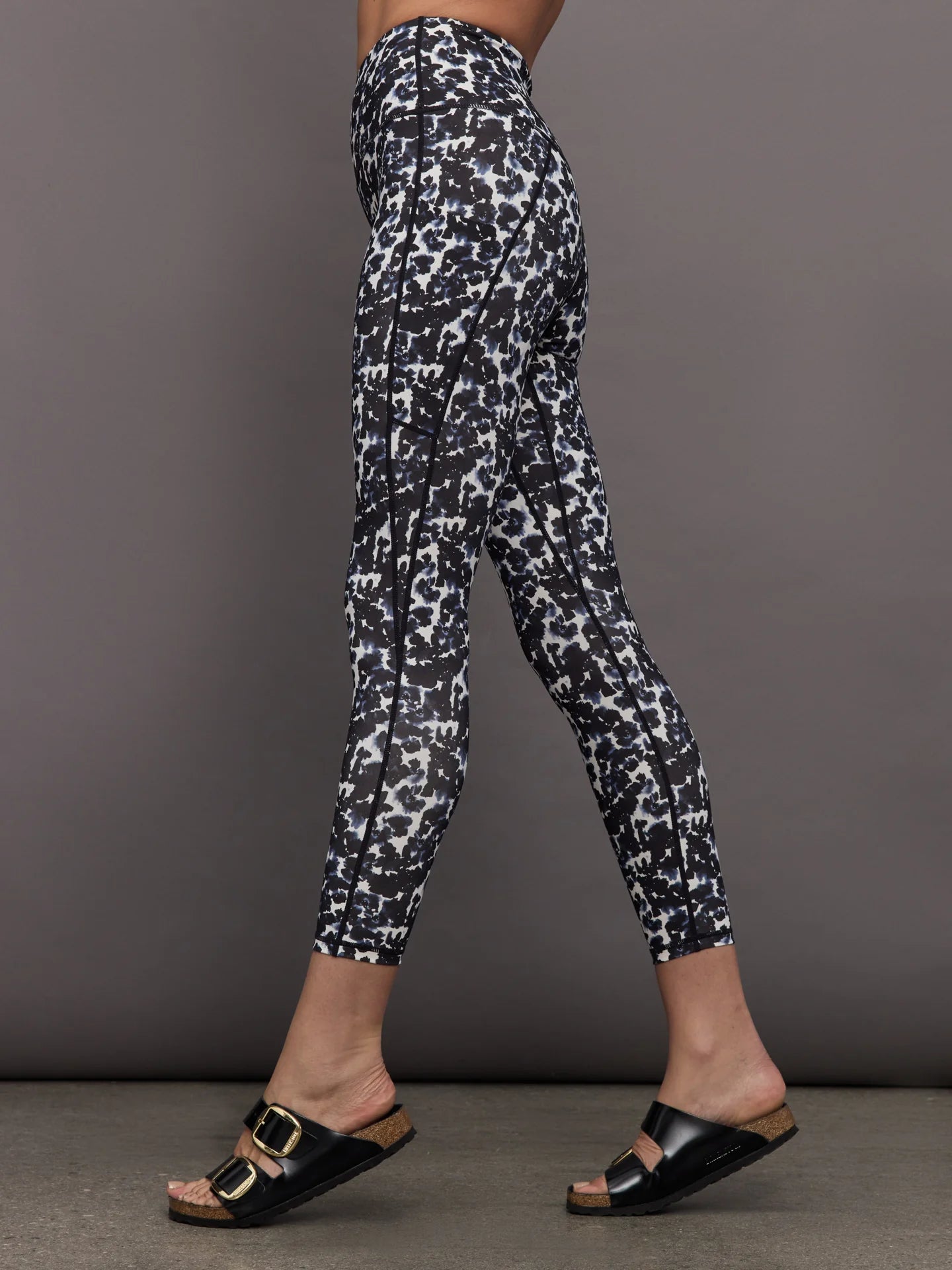 Form High Pocket Legging - Ink Block Floral