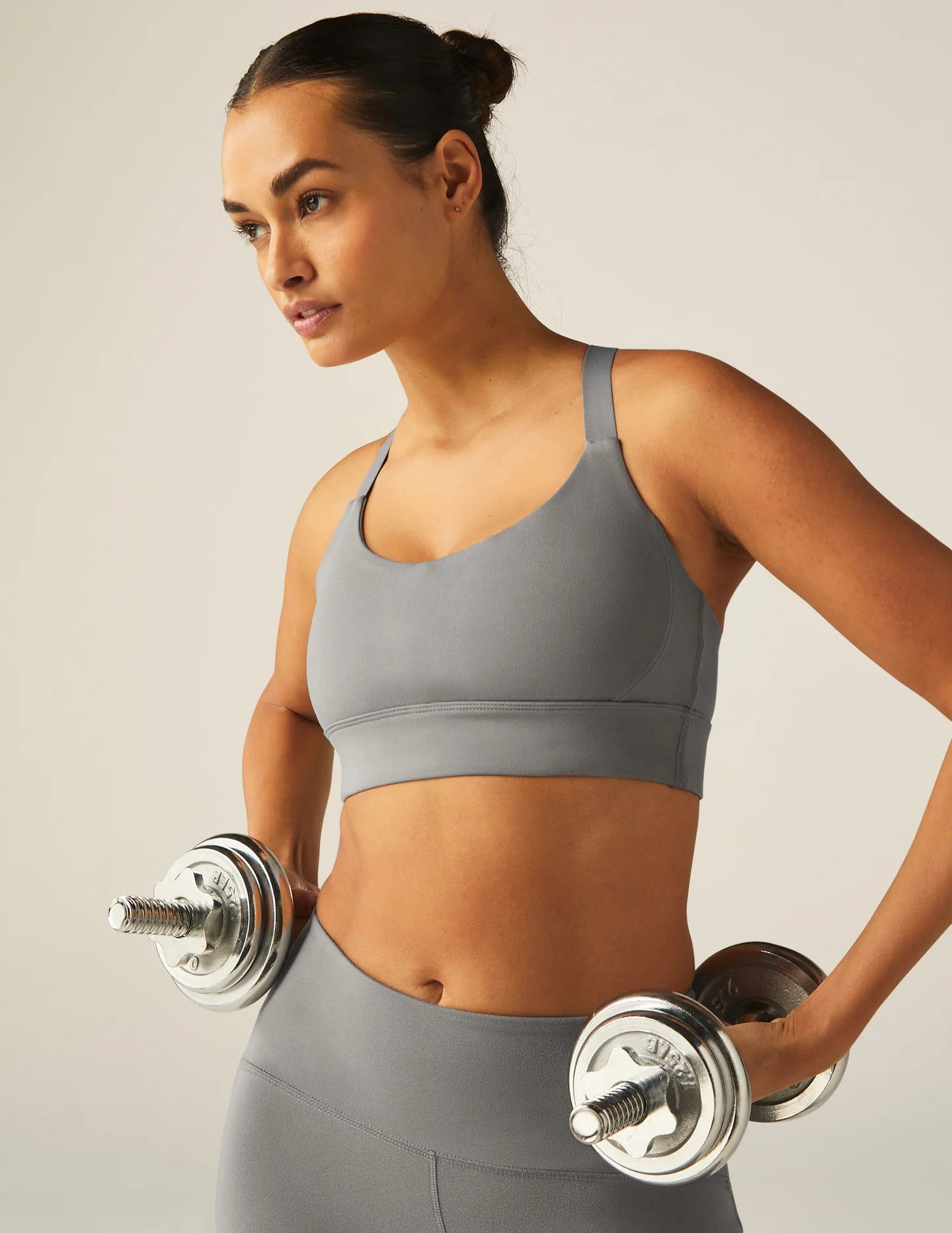 Powerbeyond Strive Cropped Tank - Iron Gray