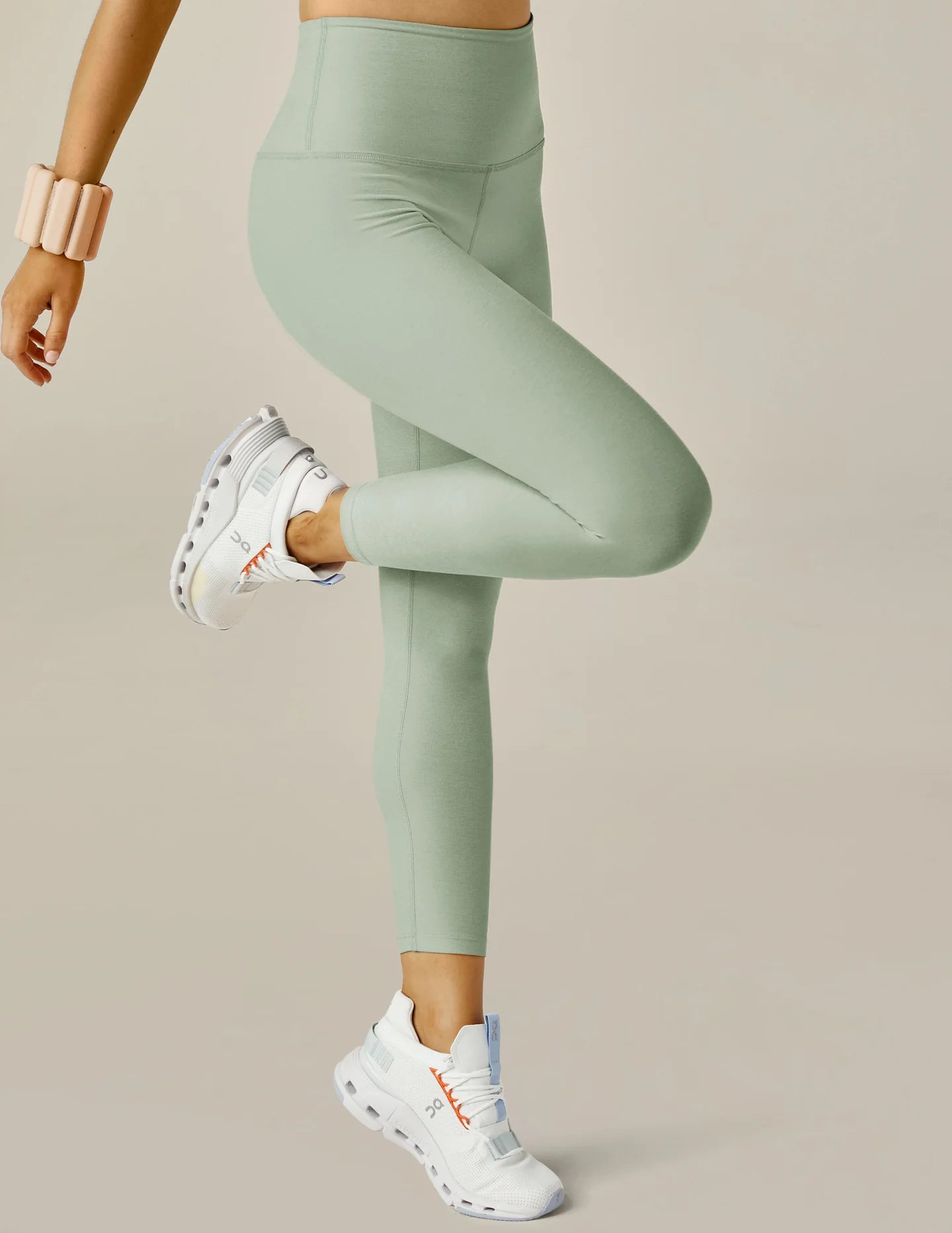 Spacedye Midi Legging - Minty Slate