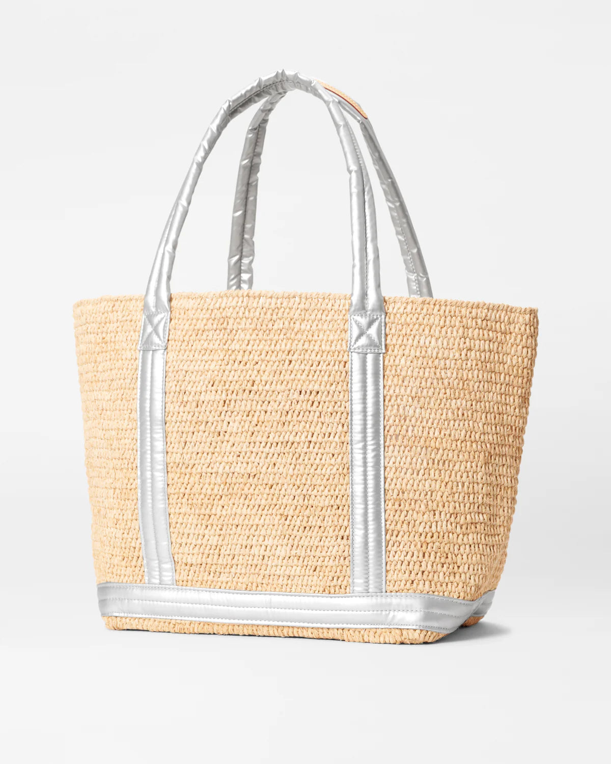 Raffia Tote M - Silver Matte