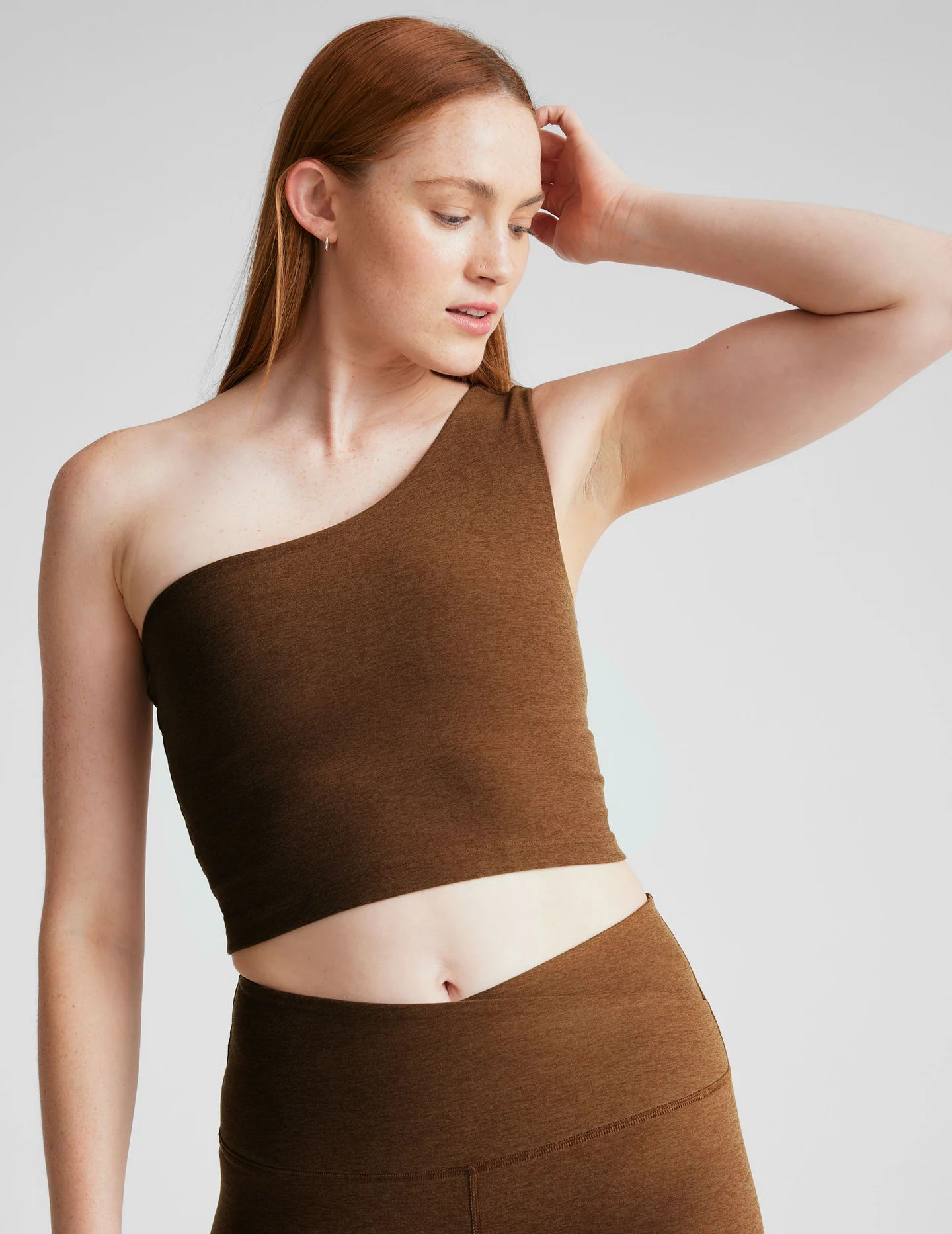 Bold Shoulder Cropped Tank - Bold Mocha