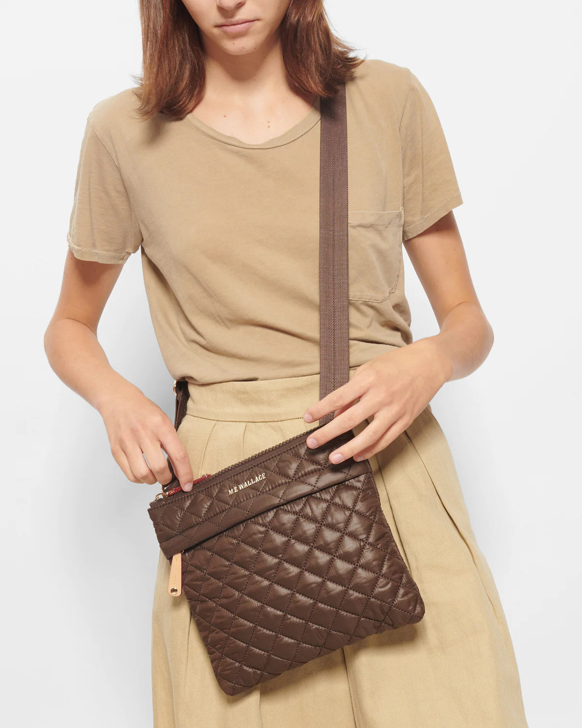 Metro Flat Crossbody - Walnut