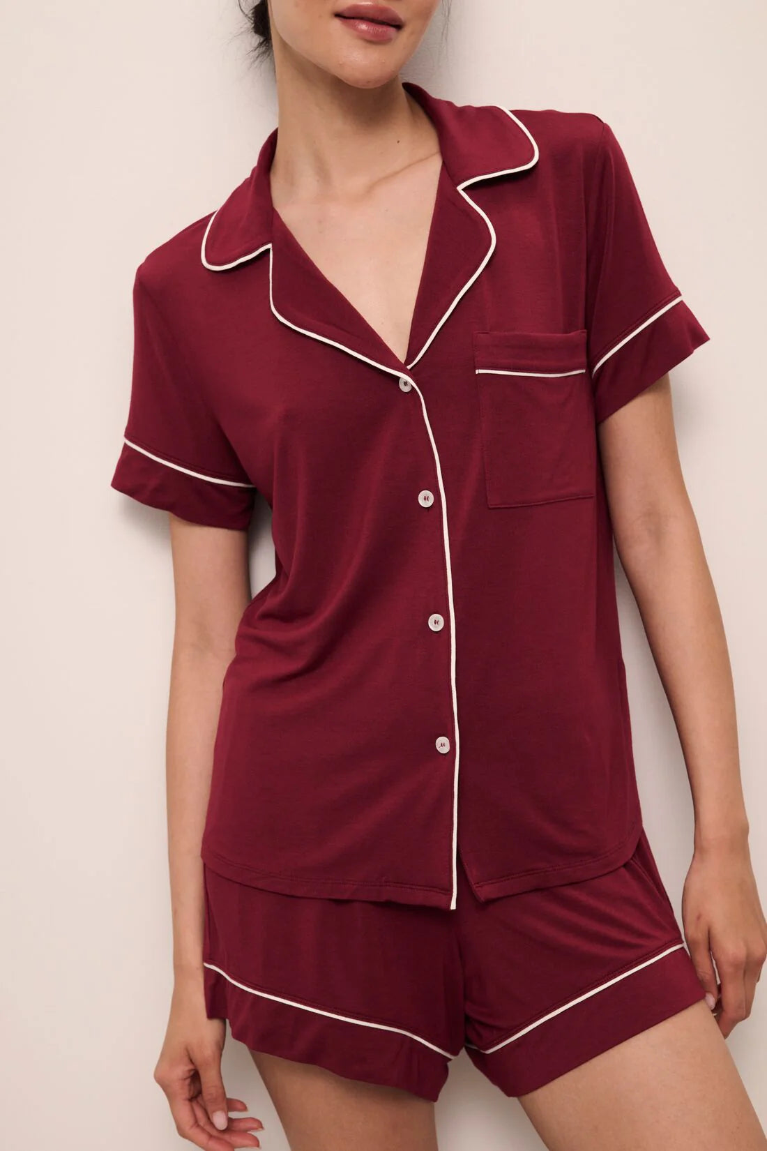 Gisele Relaxed Short PJ Set - Cabernet