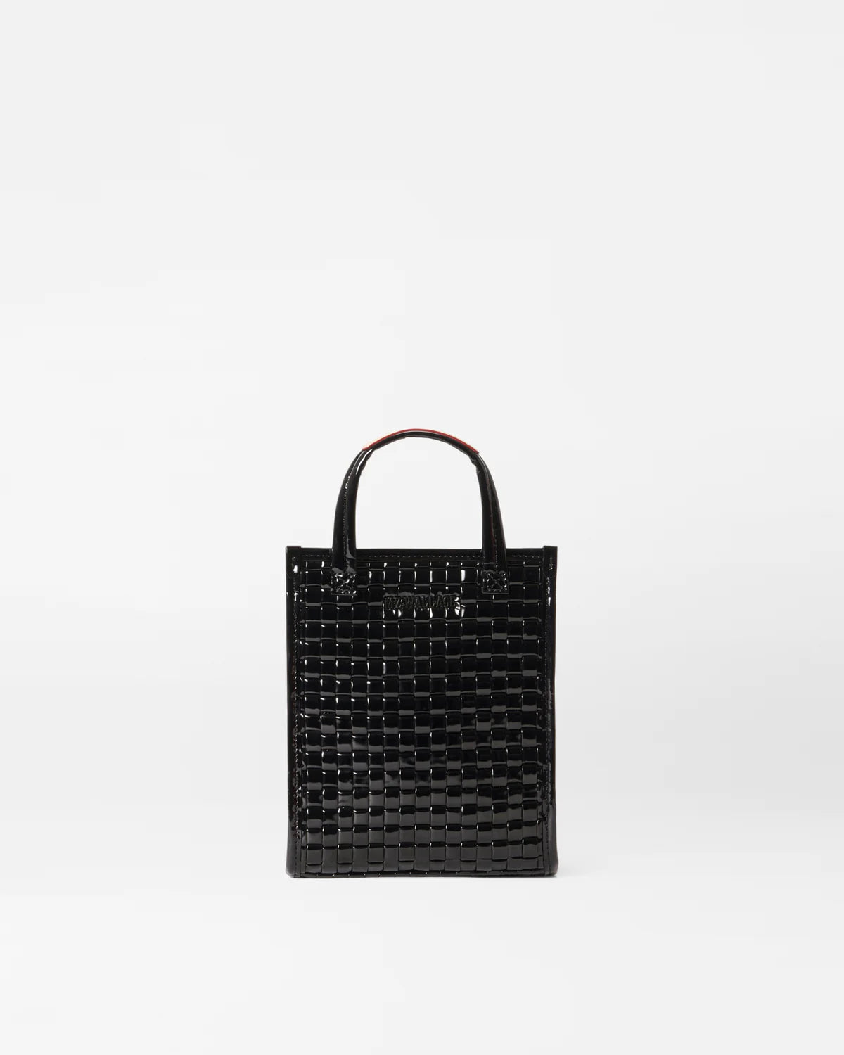 Micro Woven Box Tote - Black Lacquer