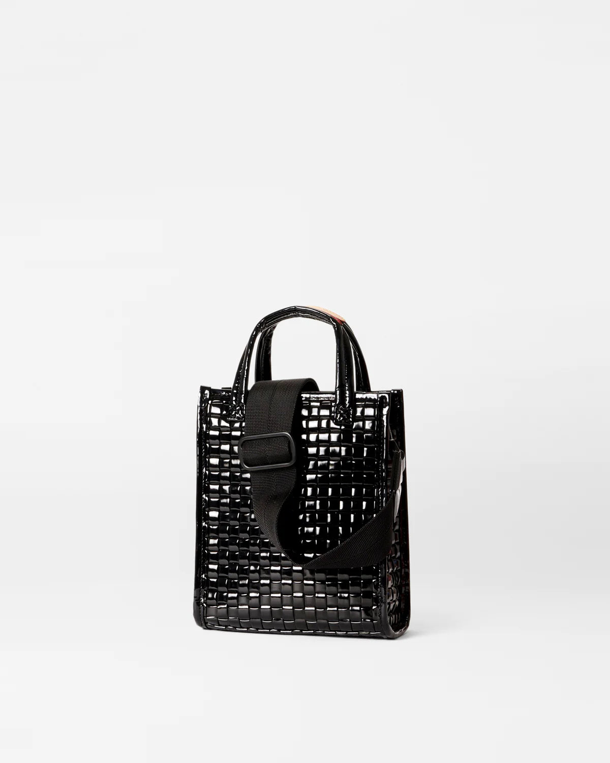 Micro Woven Box Tote - Black Lacquer