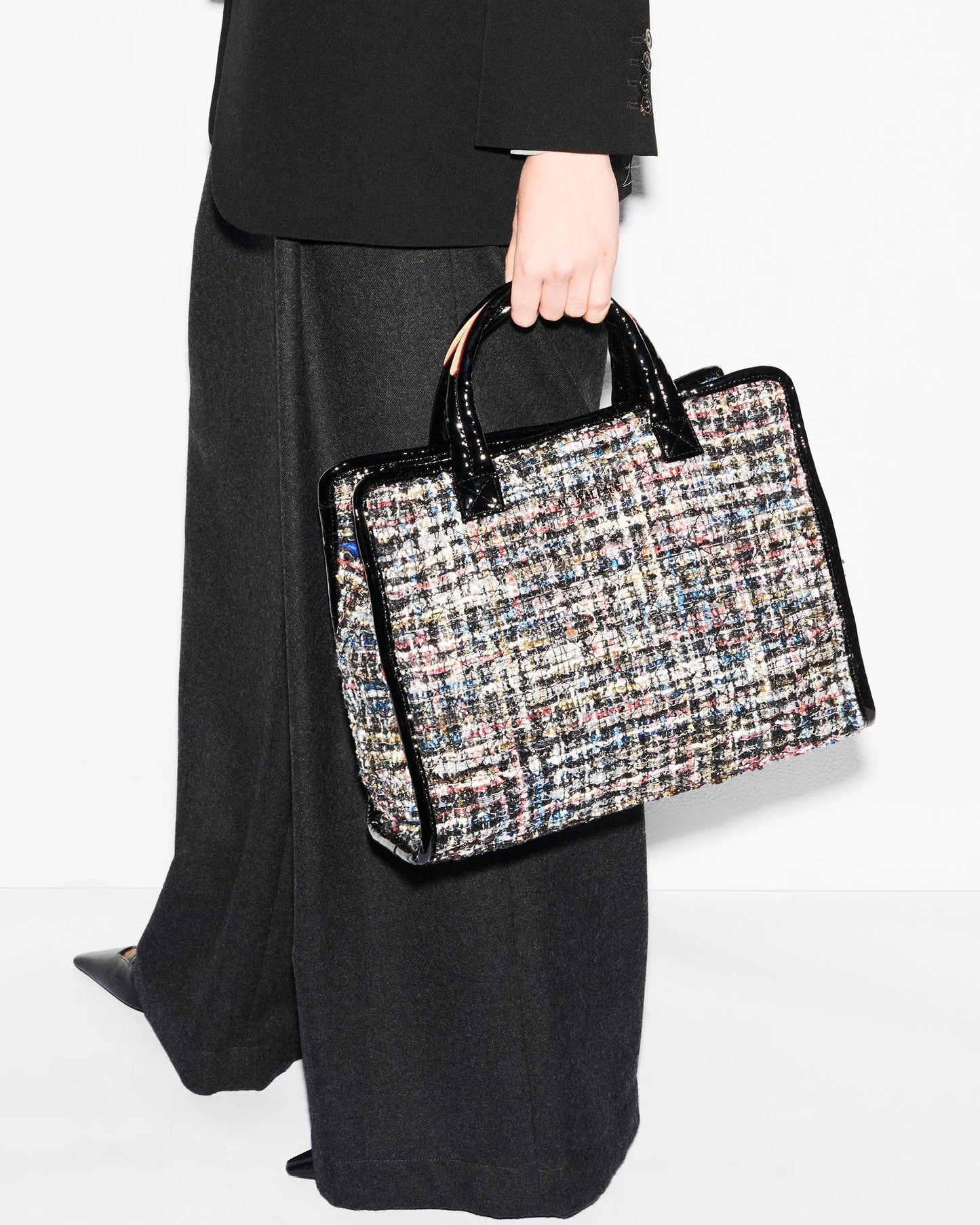 Box Tote M - Midnight Sparkle Boucle