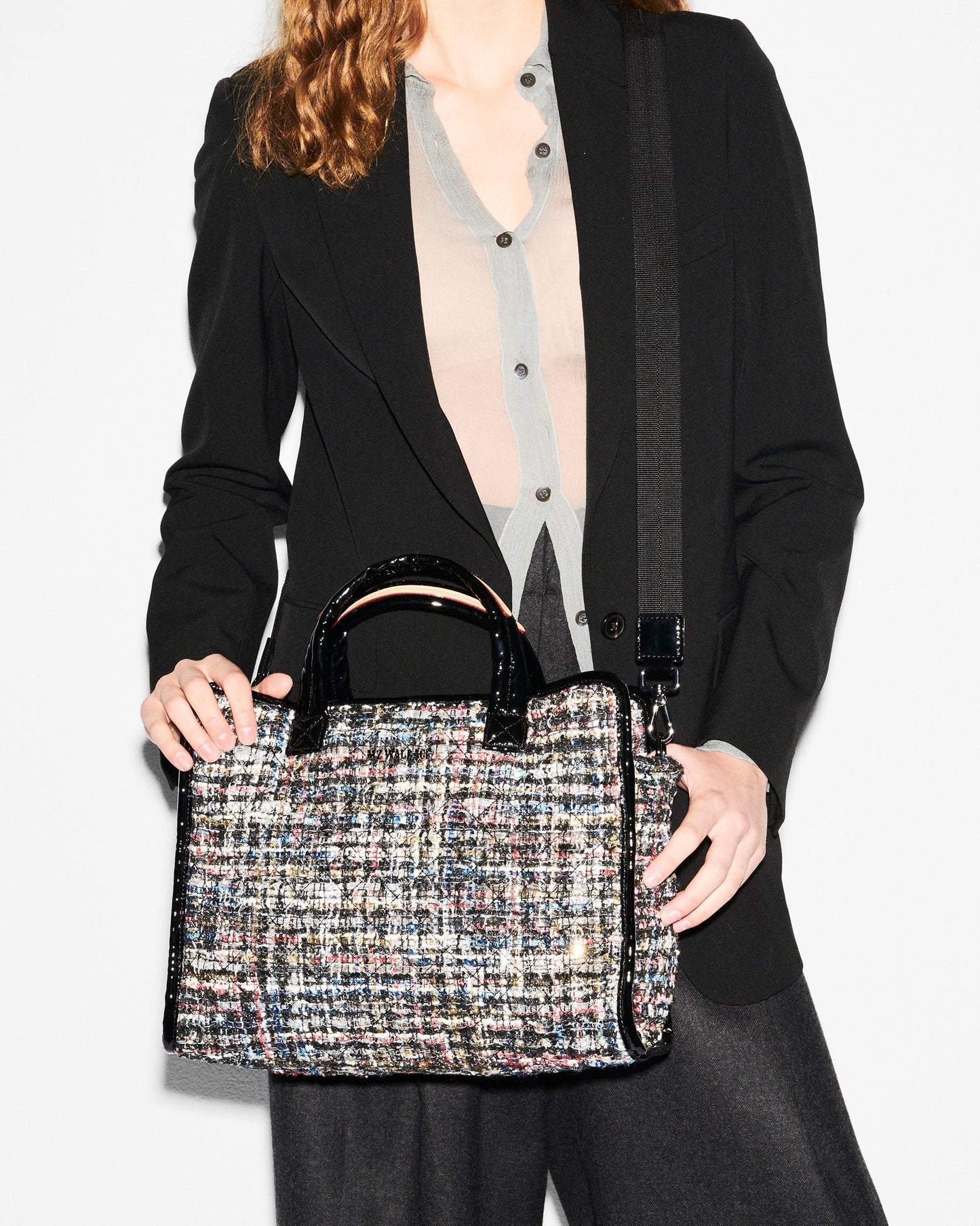 Box Tote M - Midnight Sparkle Boucle