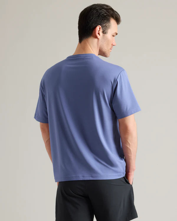 Base Training Short Slv Tee - Morning Blue