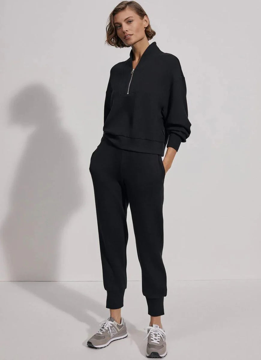 Sally Half Zip/Slim Pant - Black