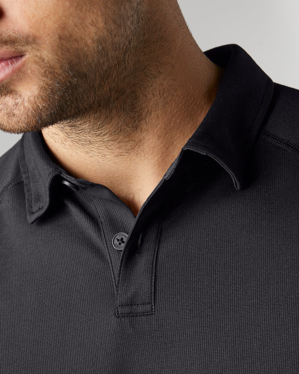 Delta Pique Polo - Black