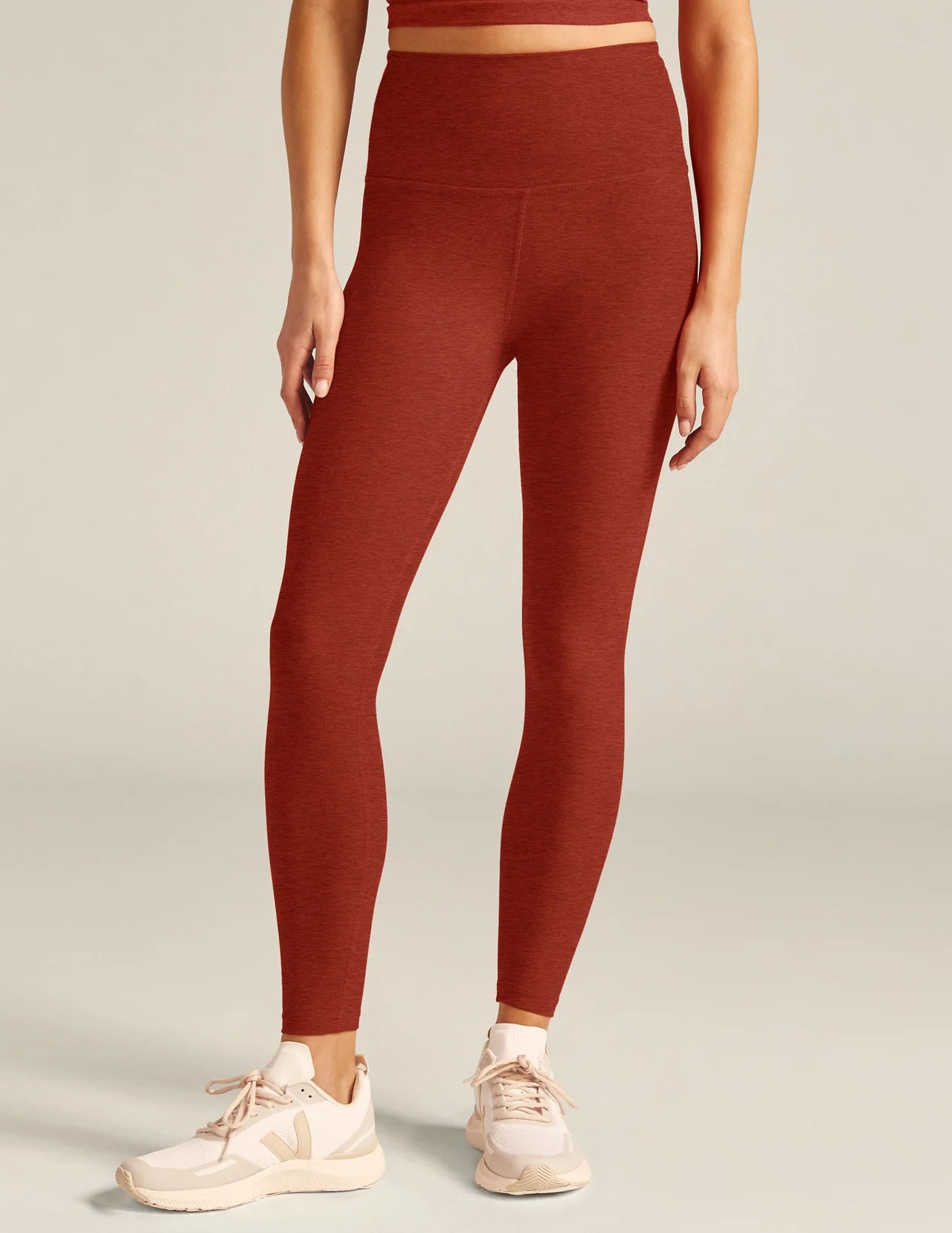 Midi HW Legging - Red Sand