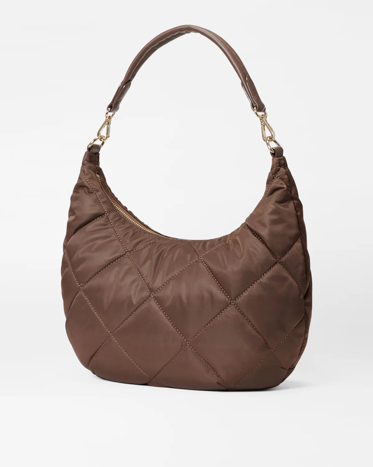 Madison Quilted Shoulder Bag - Walnut