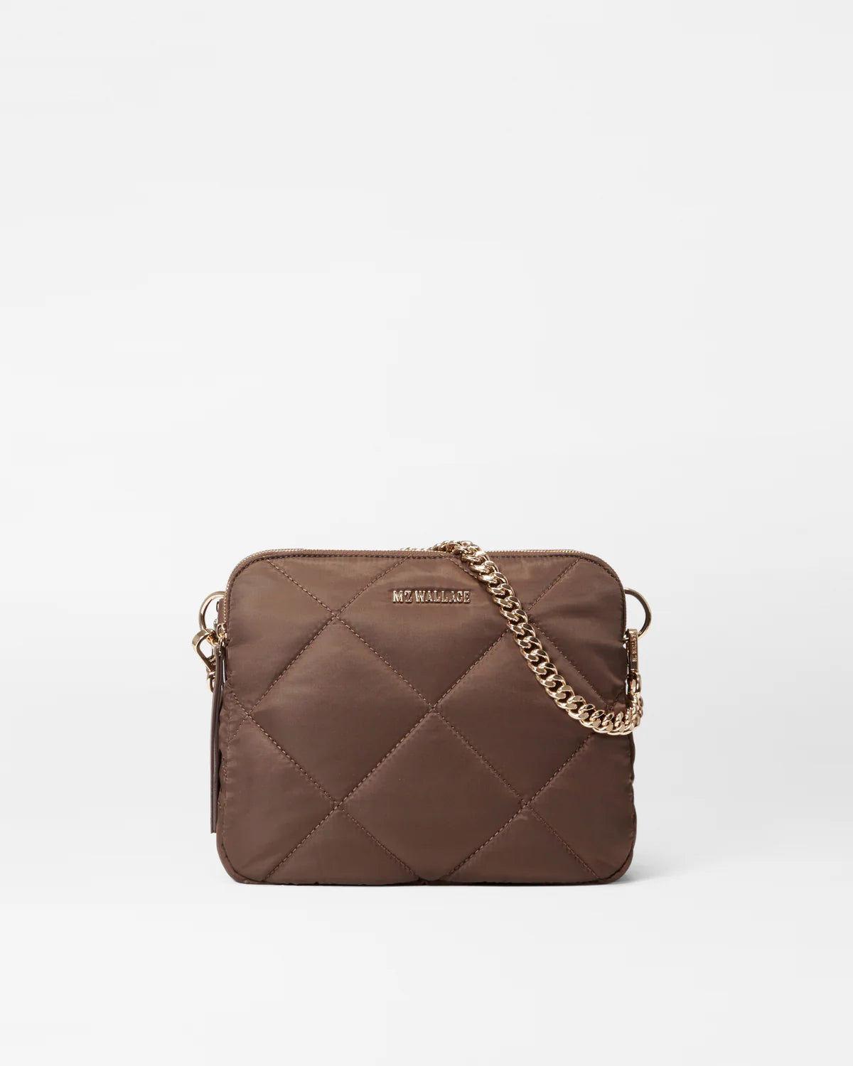 Quilted Madison Crossbody - Walnut