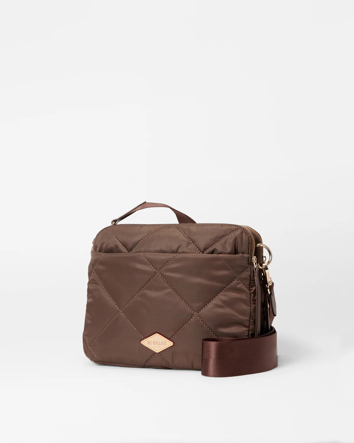 Quilted Madison Crossbody - Walnut