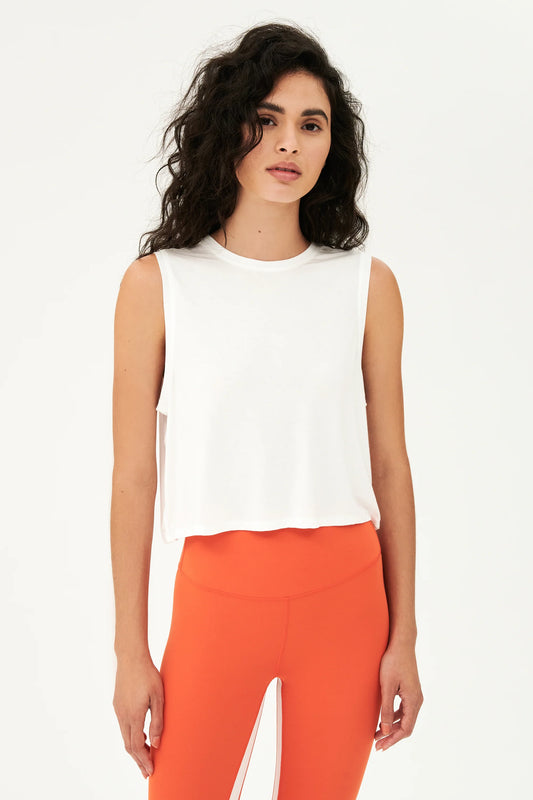 Sienna Jersey Tank - White