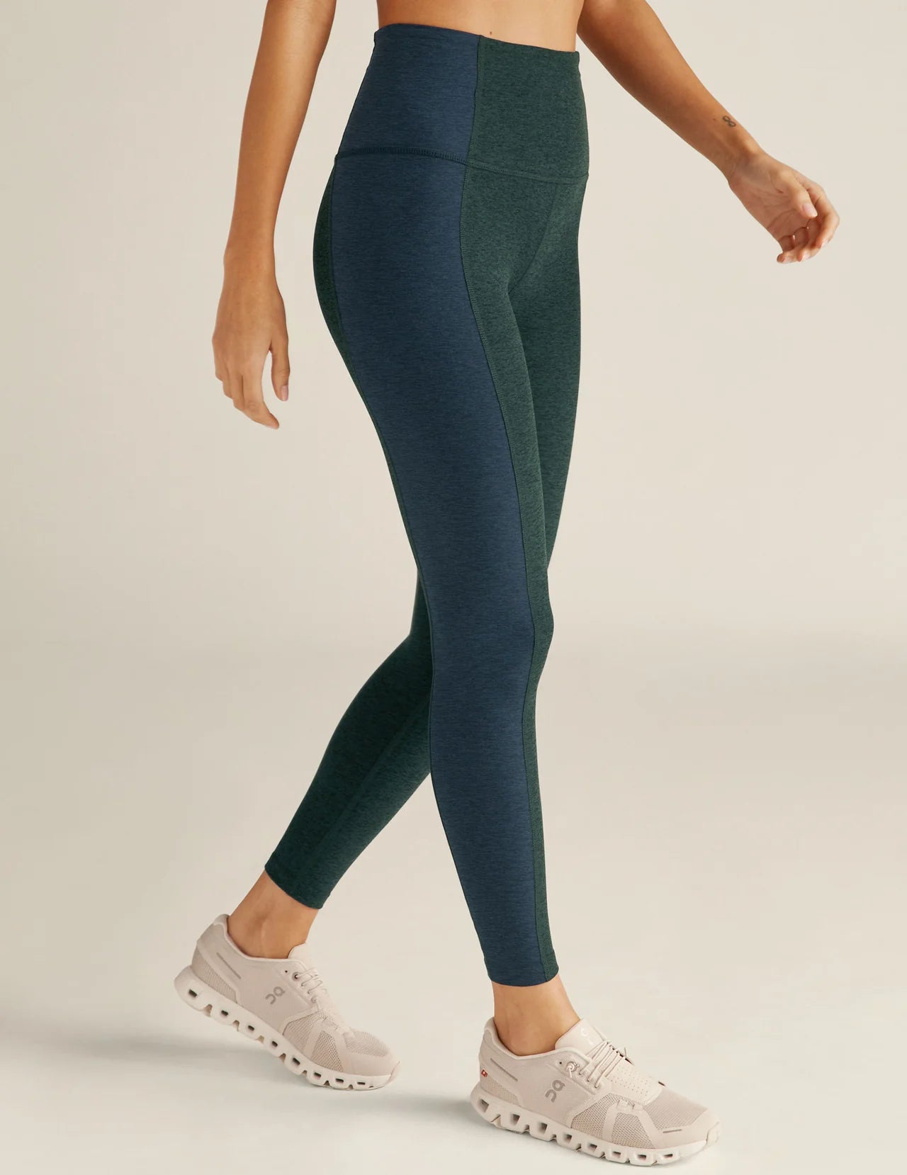 Vitality Colorblock Legging - Midnight Green/Navy