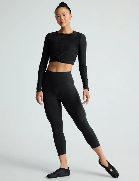 Center Stage Cropped Pullover - Darkest Night