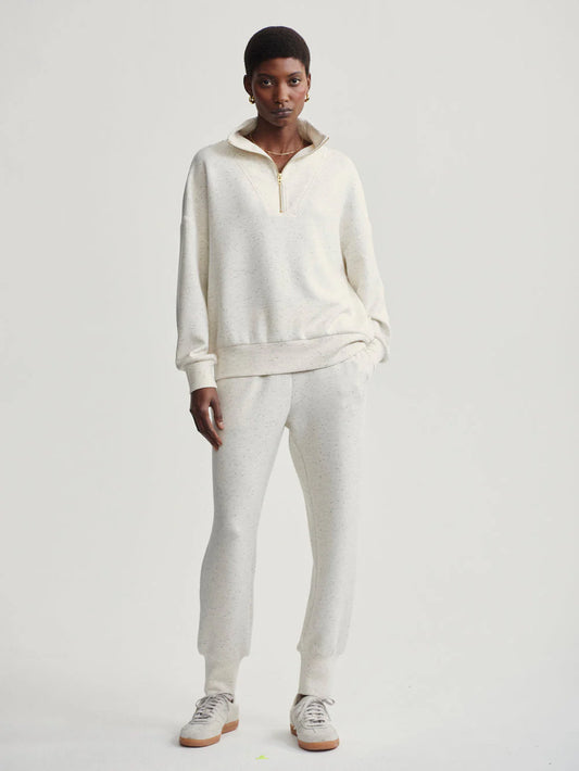 Hawley Half Zip/Slim Cuff Pant - Ivory Marble