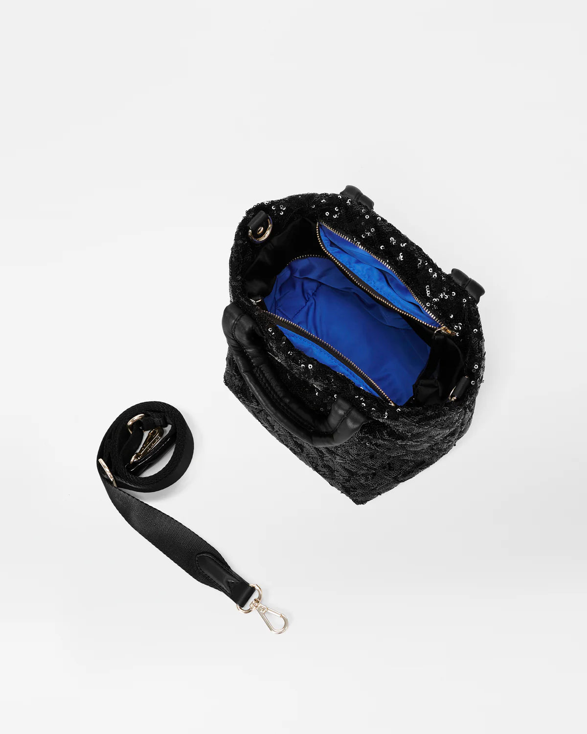 Micro Metro Tote - Black Sequin