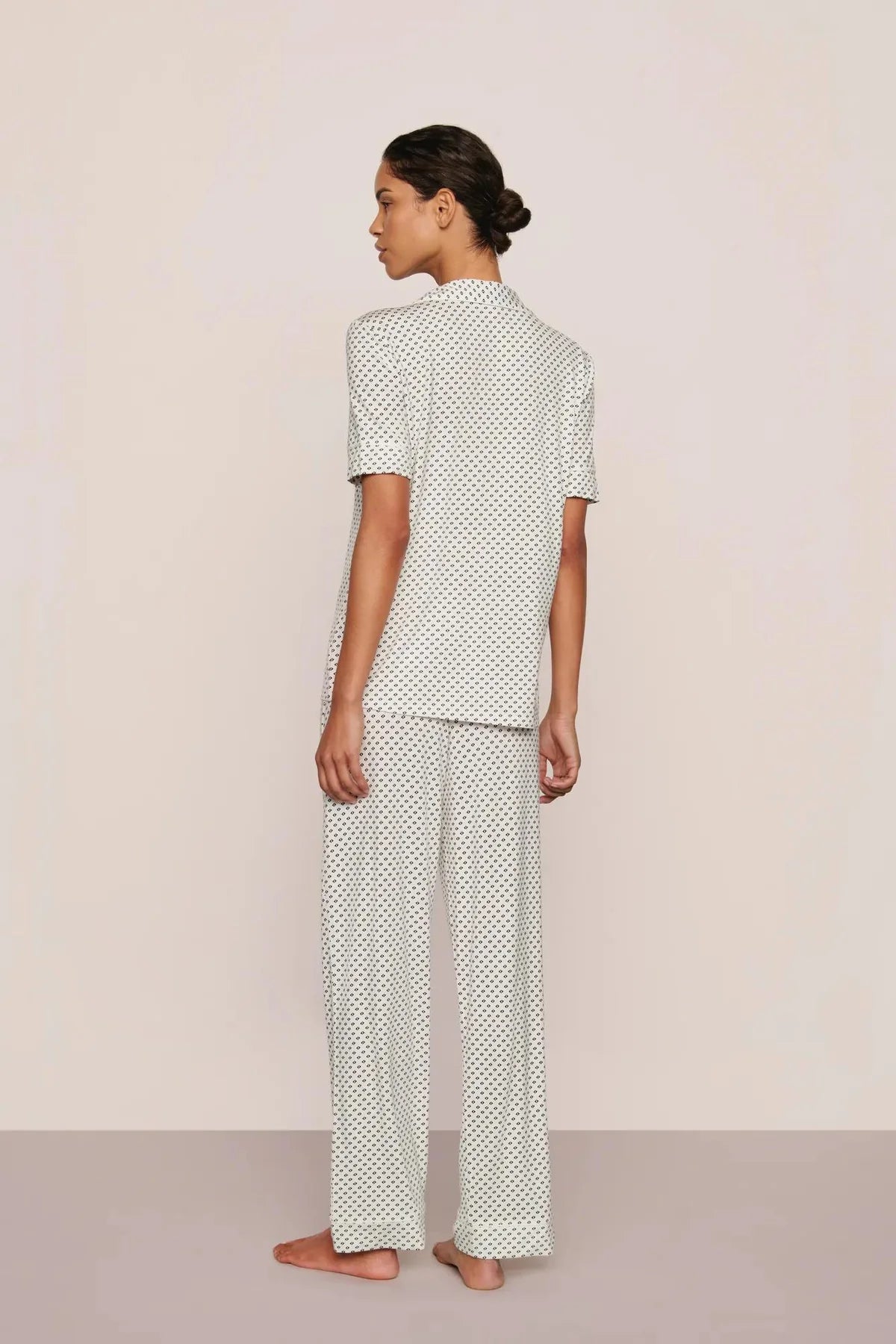 Gisele Printed Short Slv/Pant Set - Tide Dot