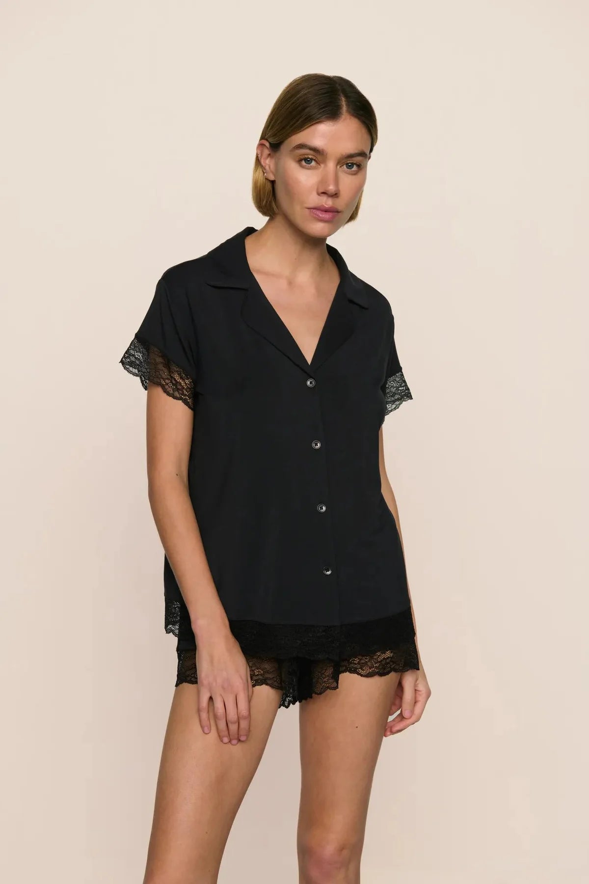 Malou Short PJ Set - Black