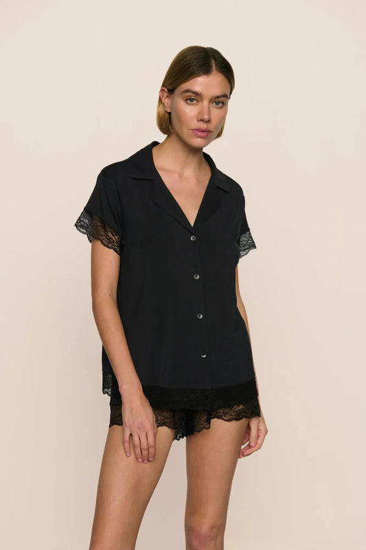 Malou Short PJ Set - Black