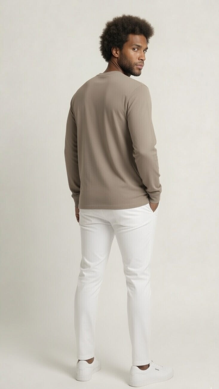 Halo Basic Tee L/S - Taupe