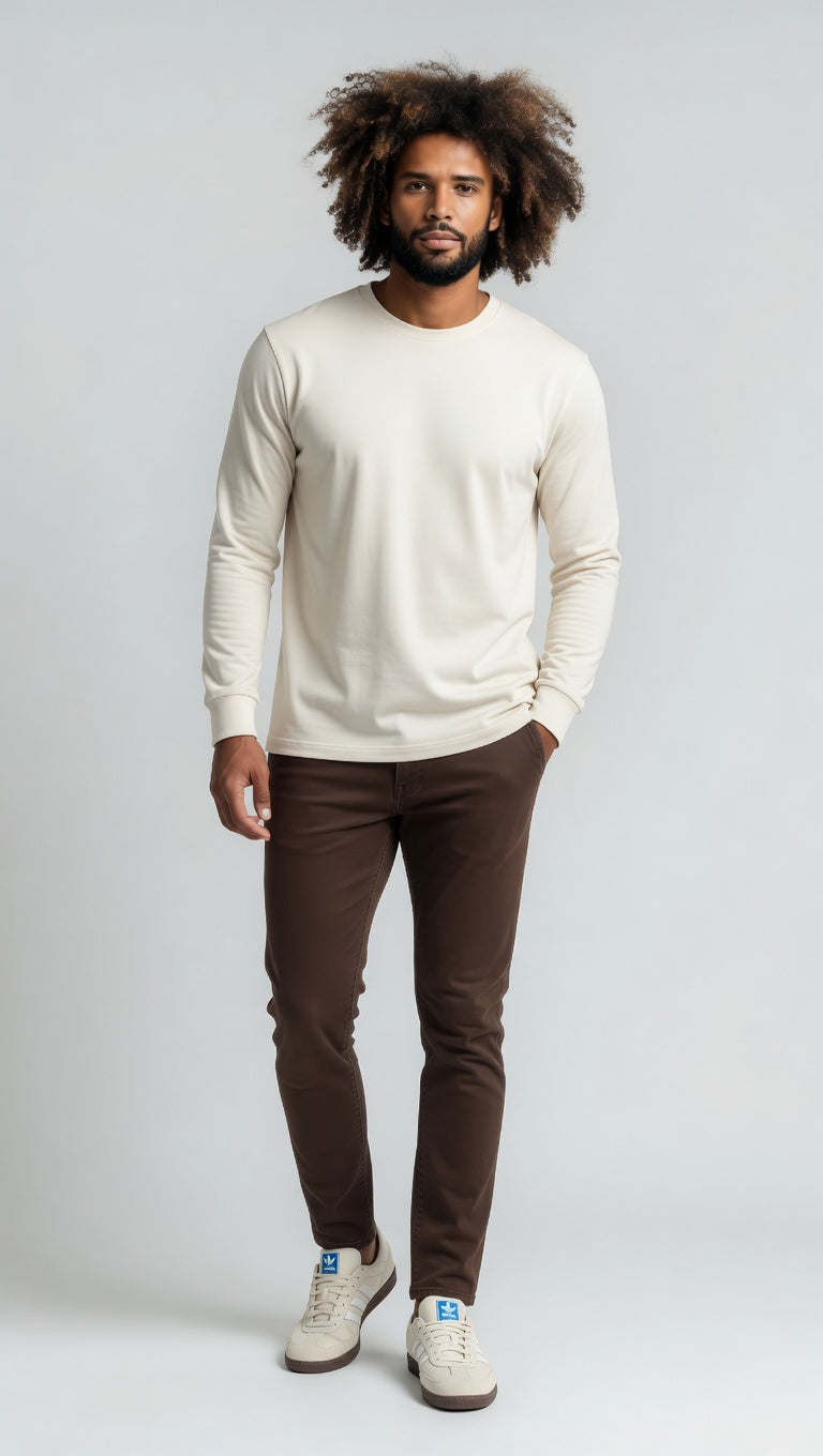 Halo Basic Tee L/S - Ivory