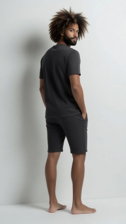 Thrive PJ Set - Grey V Neck