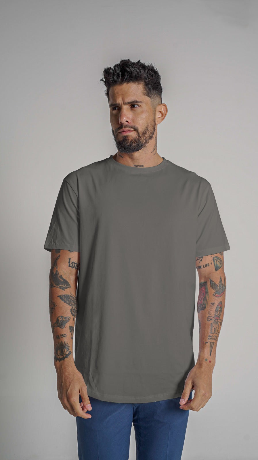 Loft Drop Cut S/S Tee - Dk Taupe