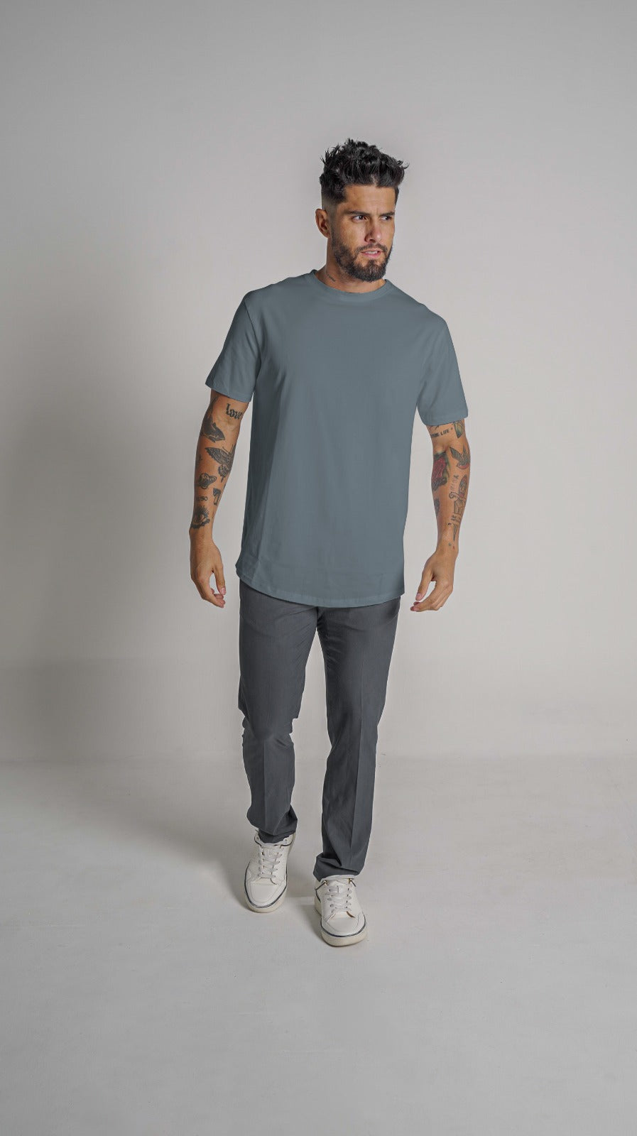 Loft Drop Cut Tee - Sky Blue