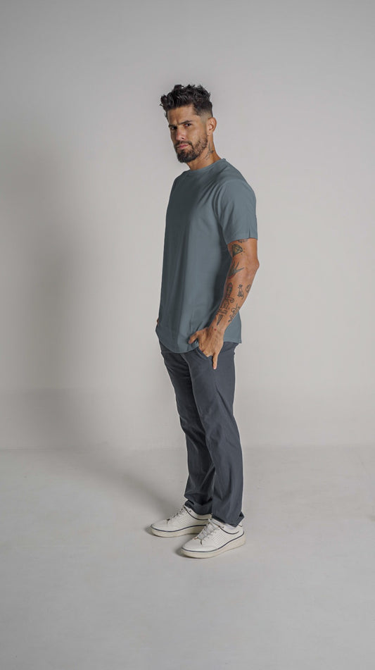 Loft Drop Cut Tee - Sky Blue