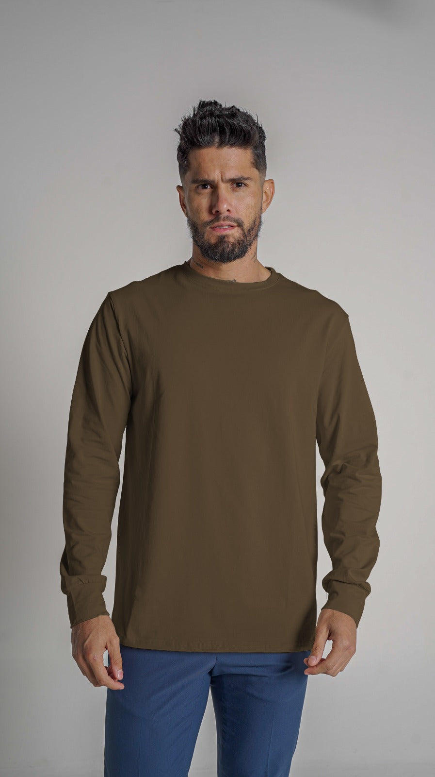 Halo Basic Tee L/S - Coffee