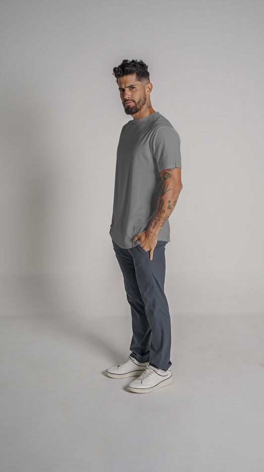 Loft Drop Cut S/S Tee - Light Grey